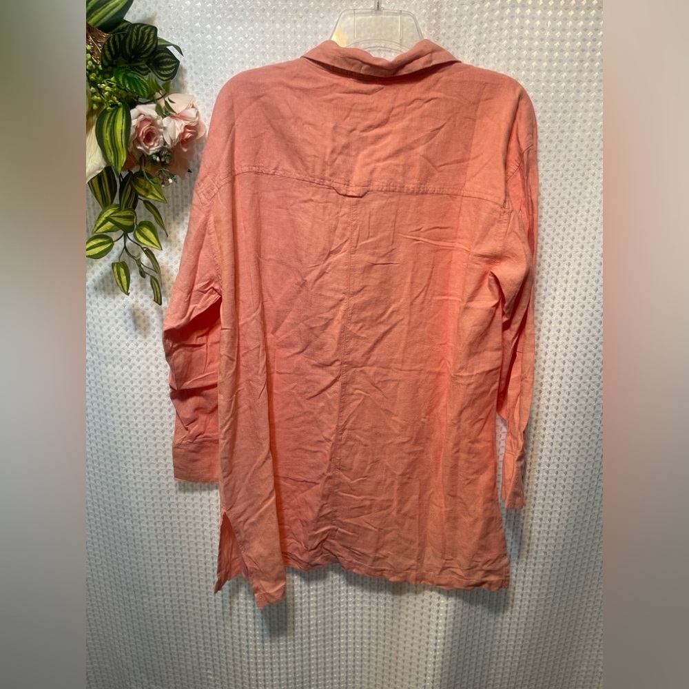 Old Navy Women’s Linen Blend Long Sleeve Blouse – Size Large – New With Tags - Picture 4 of 4